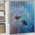 thumbnail image 6 of Blue flower, dandelion  Bathroom Decor Set , multi size Colorful Luxurious Graphic Print Polyester Fabric Fashion Bathroom Decor Sets with Hooks  100％聚酯纤维 shower curtain for bathroom decoration shower, 6 of 7