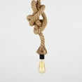 thumbnail image 2 of Mistaha Lixada 50cm AC110V E26/E27 Single Head Vintage Hemp Rope Hanging Pendant Ceiling Light Lamp, 2 of 8