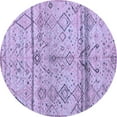 thumbnail image 1 of Ahgly Company Indoor Round Oriental Blue Modern Area Rugs, 5' Round, 1 of 4