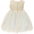 thumbnail image 4 of Little Girls Elegant Contrast 3D Lace Tulle Flowers Girls Dresses Blue 6, 4 of 5