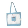 thumbnail image 1 of Bolsa de hombro perfecl portamascotas para perro gato cómoda resistente al desgaste azul, 1 of 8
