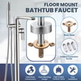 thumbnail image 6 of Wowow Single Handle Freestanding Tub Faucet with Hand Shower in Brushed Nickel, 6 of 7
