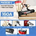 thumbnail image 2 of Meite Pneumatic Crown Construction Heavy Duty 16 Gauge Staple Gun, 2 of 9