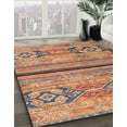 thumbnail image 2 of Ahgly Tapis Rectangulaire Abstrait Rouge Châtaigne, 2 Pieds x 4 Pieds, 2 of 6