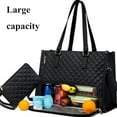 thumbnail image 4 of Packuum 3 in 1 Tote Bag, 2 In 1 Tote Bag Lunch Bag Combo, 15.6 Inch with Lunch Compartment, Laptop With Insulated Lunch Compartment (Black), 4 of 7