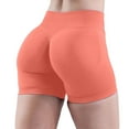 thumbnail image 2 of Jxximdong Shorts for Women High Waist Biker Shorts For Women No Front Seam Soft Hidden Butt Scrunch Shorts Yoga Workout Gym Shorts Orange L Pants, 2 of 5