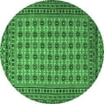 thumbnail image 1 of Ahgly Company Indoor Round Southwestern Emerald Green Country Area Rugs, 6' Round, 1 of 4