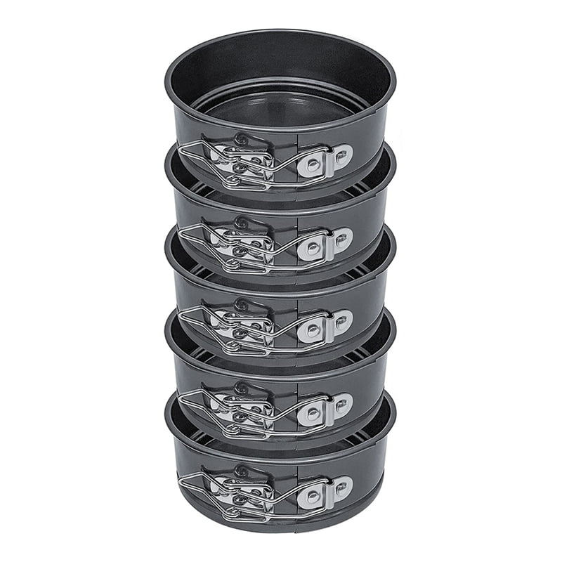 Cake Pan Set Pack Of 5 Round Baking Pans with Removable Bottom, Cake