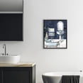 thumbnail image 2 of Stupell Industries Blue Bath Floral Scene Black Framed Floater Canvas Wall Art design by Kim Allen, 21 x 17, 2 of 9