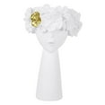 thumbnail image 1 of Garden , Shaped Cartoon Flower Vase, Resin Vase Statue Dressing Tables Storage Container, Decor - White, 1 of 8