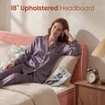 thumbnail image 3 of Ovios Queen Size All-in-One Floor Bed in a Box, 16.7" Upholstered Compressed Foam Mattress with Headboard, No Assembly Required, Pink, 3 of 8