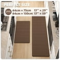 thumbnail image 3 of PABUBE Kitchen Rugs and Mats Anti Fatigue Cushioned, Non Slips Kitchen Floor Mat in Front of Sink, Memory Foam Floor Mat for Standing, 17"x29"+17"x59", Brown, 3 of 9