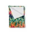 thumbnail image 2 of Grunge Soft Flannel Fleece Throw Blanket, Colorful Graffiti Inspired Pattern Cool Crazy Funky Display Urban City Street Art, Cozy Plush for Indoor and Outdoor Use, 70" x 90", Multicolor, by Ambesonne, 2 of 5