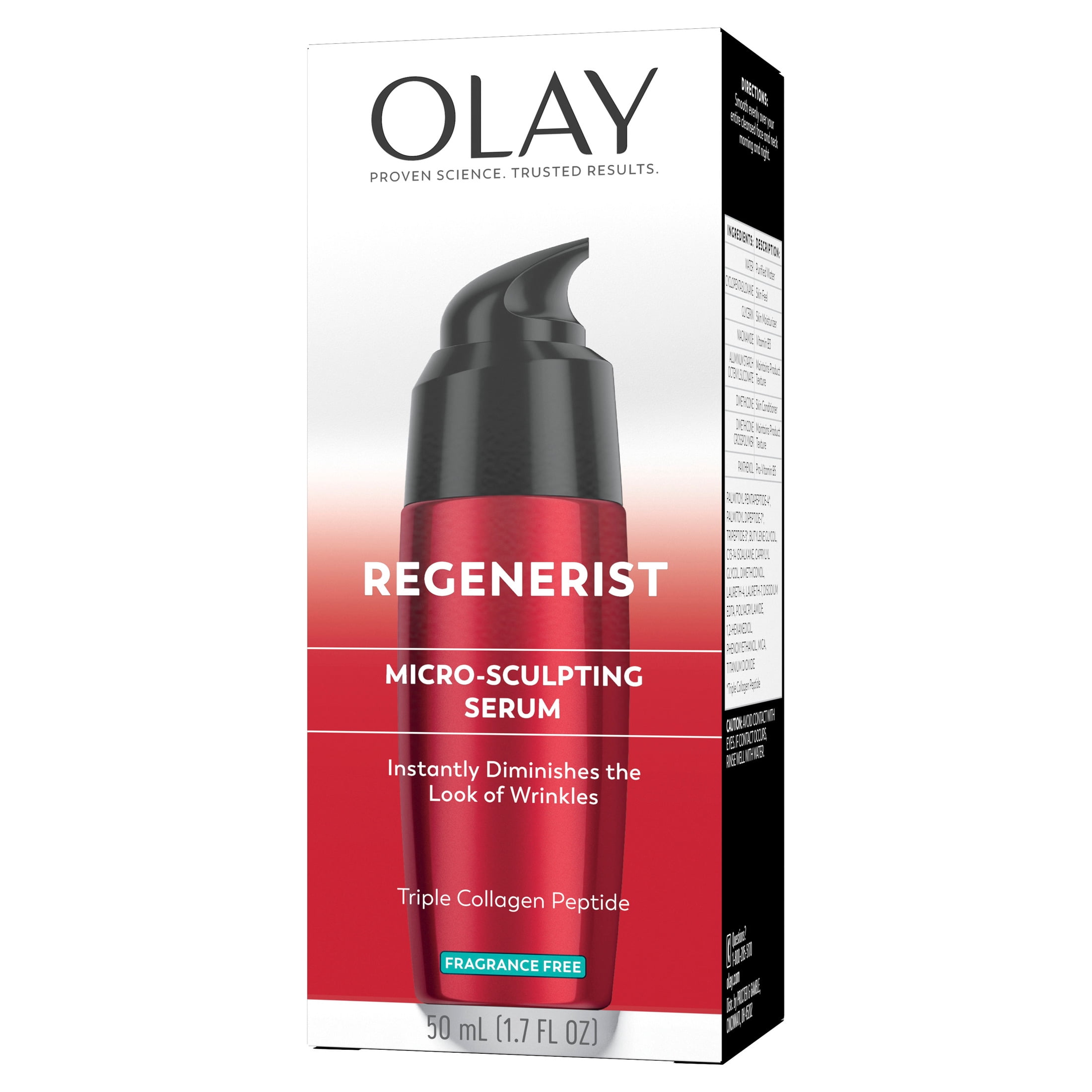 Olay Regenerist Micro-Sculpting Serum, Fragrance Free Moisturizer, All Skin Fine Lines & Wrinkles, 1.7 fl oz