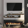 thumbnail image 4 of Floating TV Stand, 55" Floating TV Shelf with Storage, Floating Entertainment Center Wall Shelf for Living Room, Floating Shelf for Under TV, Bedroom, Walnu, 4 of 14