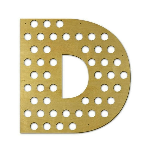 Torched Letter D Beer Cap Holder Wall Mounted Decor Beer Bottle Cap Holder