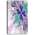 thumbnail image 2 of Design de Fleurs Fractales Bleues et Violettes - Impression sur Toile Florale, 2 of 3
