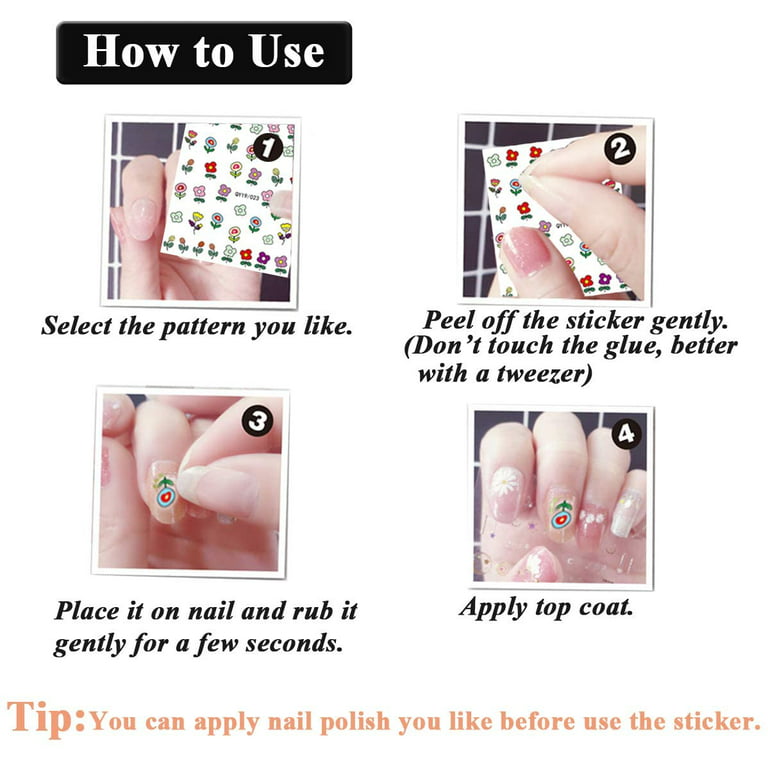  SILPECWEE Nail Number Stickers for Women Kids Nail Art Numbers  Self Adhesive Nail Art Stickers Large Number for Nails Gothic Nail Decals  Nail Design Stickers 3D Nail Decoration (9 Sheets) 