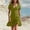 *Army Green, variant on ClodeEU Women's V Neck Short Sleeve Mini Dress,Button Front Ruffle Hem Bodycon Dress Black,Women's Plus L