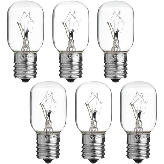 8206232A Microwave Light Bulb 120V 40W E17 Base for Whirlpool Maytag Microwave Oven 1890433 8206232 AP4512653 PS2376034-6 Pack