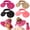 black, khaki, fuchsia, pink, variant on 4 Pack Foldable Sun Hat for Women, Wide Brim UPF Straw Hat with Ponytail Hole & Bow, Packable Floppy Beach Hat for Summer Travel Beach Pool