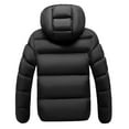 thumbnail image 6 of ZUKMRJPC Mens Puffer Jacket Windproof Winter Warm Thicken Hooded Coat Full Zip Patchwork Fluffy Padded Jacket with Pocket for Outdoor Sport, 6 of 7