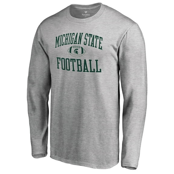 Men's Ash Michigan State Spartans First Sprint Long Sleeve T-Shirt