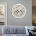 thumbnail image 4 of Reloj de pared Reloj De Pared Con Pantalla De Temperatura Y Humedad Para Decoración De Dormitorio De Cocina Beige Magideal Reloj de pared, 4 of 7