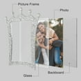 thumbnail image 2 of NOMADIC NOOK Pearl Picture Frame with Royal Crystal Decor Resin Photo Frames for Wedding Desktop Decor Silver 5x7/3x3, 2 of 6