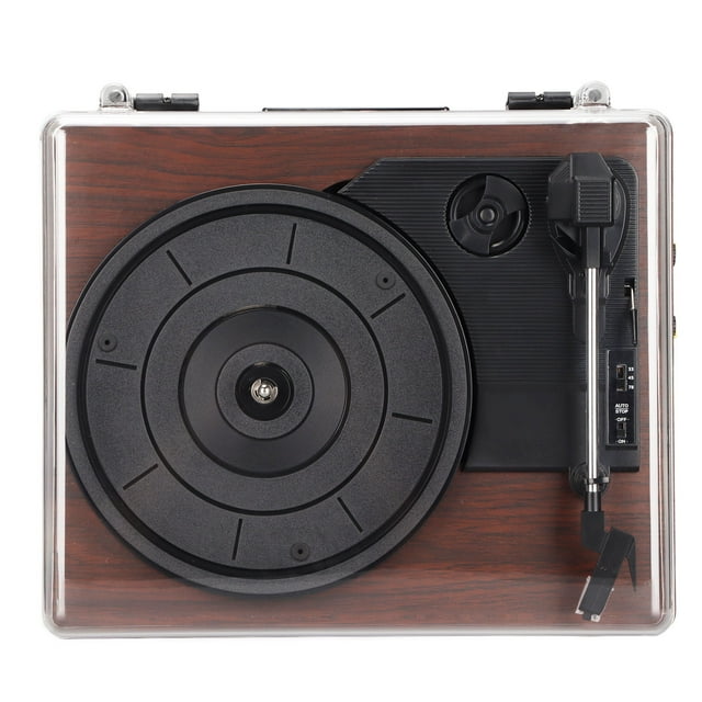 Record Player, Vintage Turntable Player Built In Speaker For Laptop US Plug
