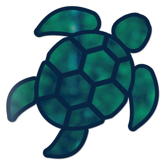 Red Hound Auto Sea Turtle Blue Green Swirl Sticker Decal Wall Tumbler Cup Window Car Truck Laptop 4 Inches
