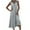 Gray, variant on IROINNID Below The Knee Dress For Women Solid Color Fashion Spring, Summer And Autumn Casual One-shoulder Dress Sleeveless V-Neck A-Line Dress