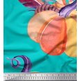 thumbnail image 1 of Soimoi Georgette Viscose Fabric Berries,Leaves & Pumpkin Vegetable Fabric Prints by Yard 42 Inch Wide, 1 of 1