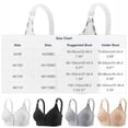 thumbnail image 3 of Pxxlle Wireless Bras for Women Front Closure Supportive Bra Comfortable Full Coverage Everyday Bralettes with Adjustable Straps 46 White, 3 of 9