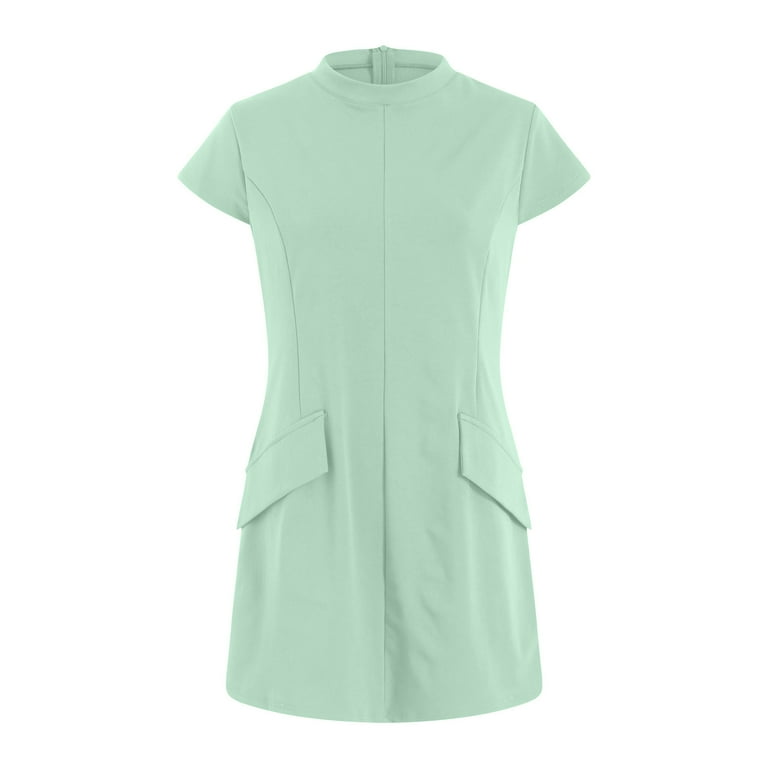 GEWSEY Women's Casual T Shirt Dress Summer Short Sleeve Swing Dresses with  Pockets (Mint Green, XXL) - Walmart.com