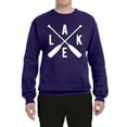 thumbnail image 2 of Wild Bobby, Lake Cross Paddles, Unisex Crewneck Graphic Sweatshirt, Purple, Medium, 2 of 4
