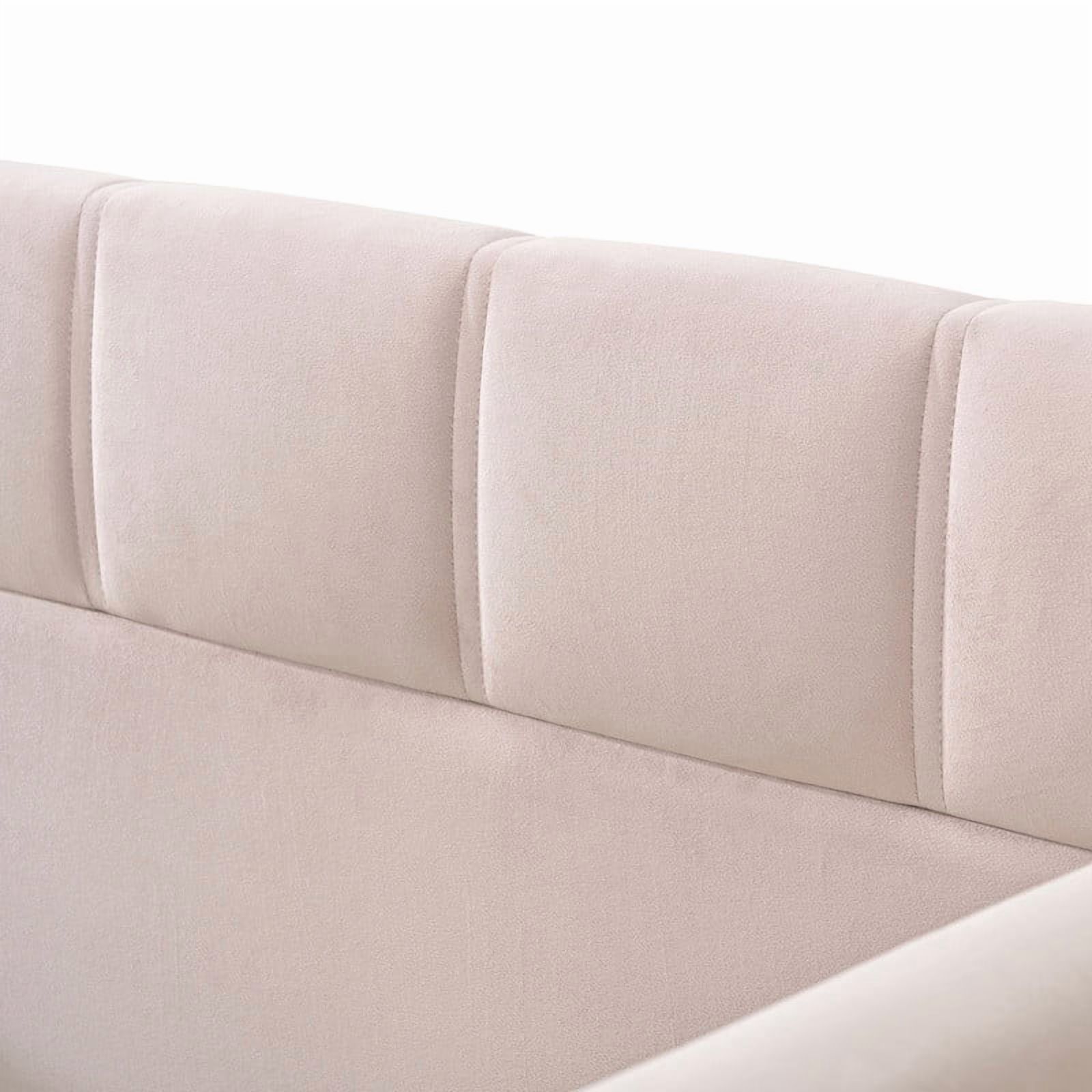 Twin Size Velvet Daybed with 2 Storage Pockets, Upholstered Guest Sofa Bed Frame with High & Padded Backrest