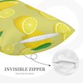 thumbnail image 3 of Picia Bright Lemons Pattern Plush Pillow Case – Soft and Cozy Cushion Cover, Hypoallergenic Throw Pillow Case for Home Decor-14"x20", 3 of 6