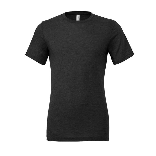 Bella Canvas Unisex Crew Neck Triblend Short Sleeve Tee, 3XL, Solid Dark Grey