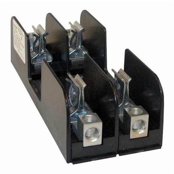 Open Fuse Block, 61 to 100A Amp Range, 250V AC/DC Volt Rating, 2 Poles, Box Lug
