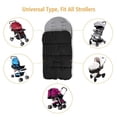 thumbnail image 3 of Sac de Couchage pour Bébé, Universel 3 en 1 Tapis d'Annexe de Poussette Couverture Chancelière Sac Imperméable Coupe-Vent Froid (Gris), 3 of 4