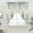White Green, variant on Green Eucalyptus Leaves Swag Curtains for Kitchen/Bedroom/Living Room, Summer Botanical Daisy Black Plaid Scalloped Curtains 63 Inch Long, Window Swag Topper Curtains Valances 2 Panels Set 36"x63"