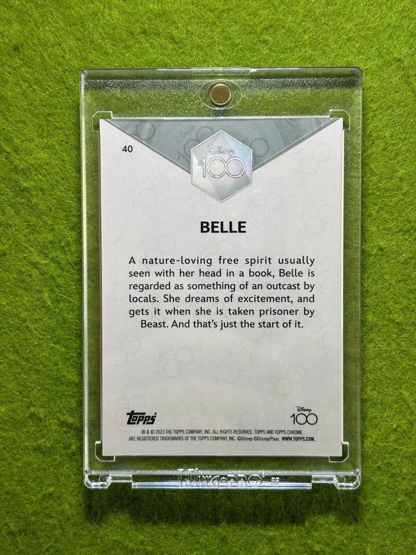 BELLE Disney 100 PINK REFRACTOR CARD # /399 SP 2023 Topps Chrome