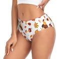 thumbnail image 2 of Fotbe Autumn Maple Leaf with Hedgehog Calzones Estampados para Mujer – Ropa Interior de Algodón, Cómoda, Suave y Elástica-Small, 2 of 6