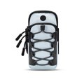 thumbnail image 2 of facefd Nylon Cellphone Storage Arm Bag Sweatproof Waterproof Nonslip Reflective Elastic Smart Phone Exercising Gym Bags Light Blue, 2 of 9