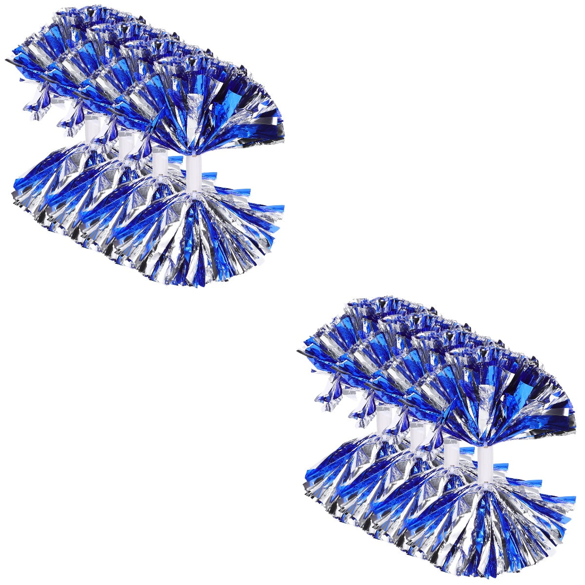EXHUMKY Exhumky Cheerleader Pom Poms Blue Pe Durable for Xmas Party 8Pcs