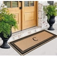 thumbnail image 4 of A1HC Natural Coir Flock Monogrammed Door Mat for Front Door, 36x72, Anti-Shed Treated Durable Doormat Outdoor Entrance, Heavy Duty, Thin Profile, Easy to Clean, Long Lasting, Front Door Entry Doormat, 4 of 5
