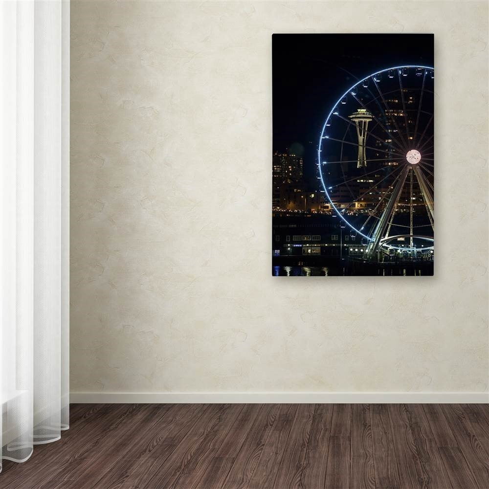 Trademark Fine Art "Wheel and Needle at Night" Canvas Art by Yale Gurney