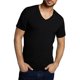 thumbnail image 2 of Bamboo basics Camiseta VELO, paquete de 4 - Camiseta interior, cuello en V, camiseta simple Negro M (Medium), 2 of 4