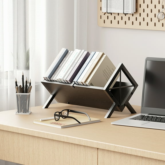 ALISENED Multifunctional Storage Shelf - Black Vinyl Record and Small Item Organizer
